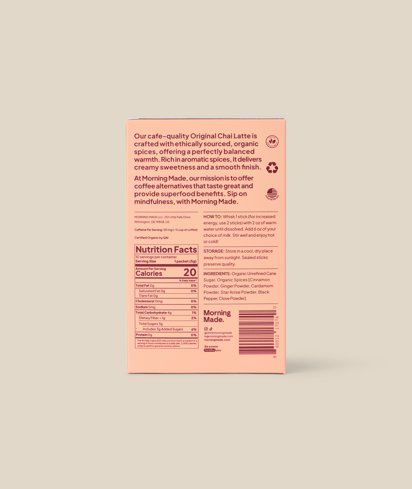 Original Chai Latte 20pk (10 Pack x 2)