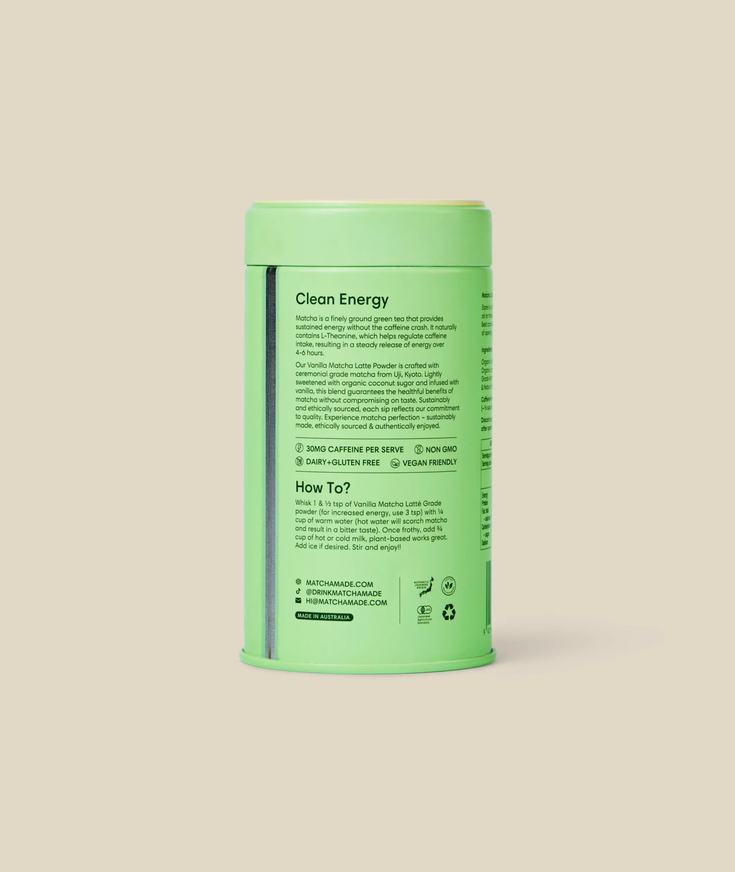 Vanilla Matcha Latte (3 Pack)