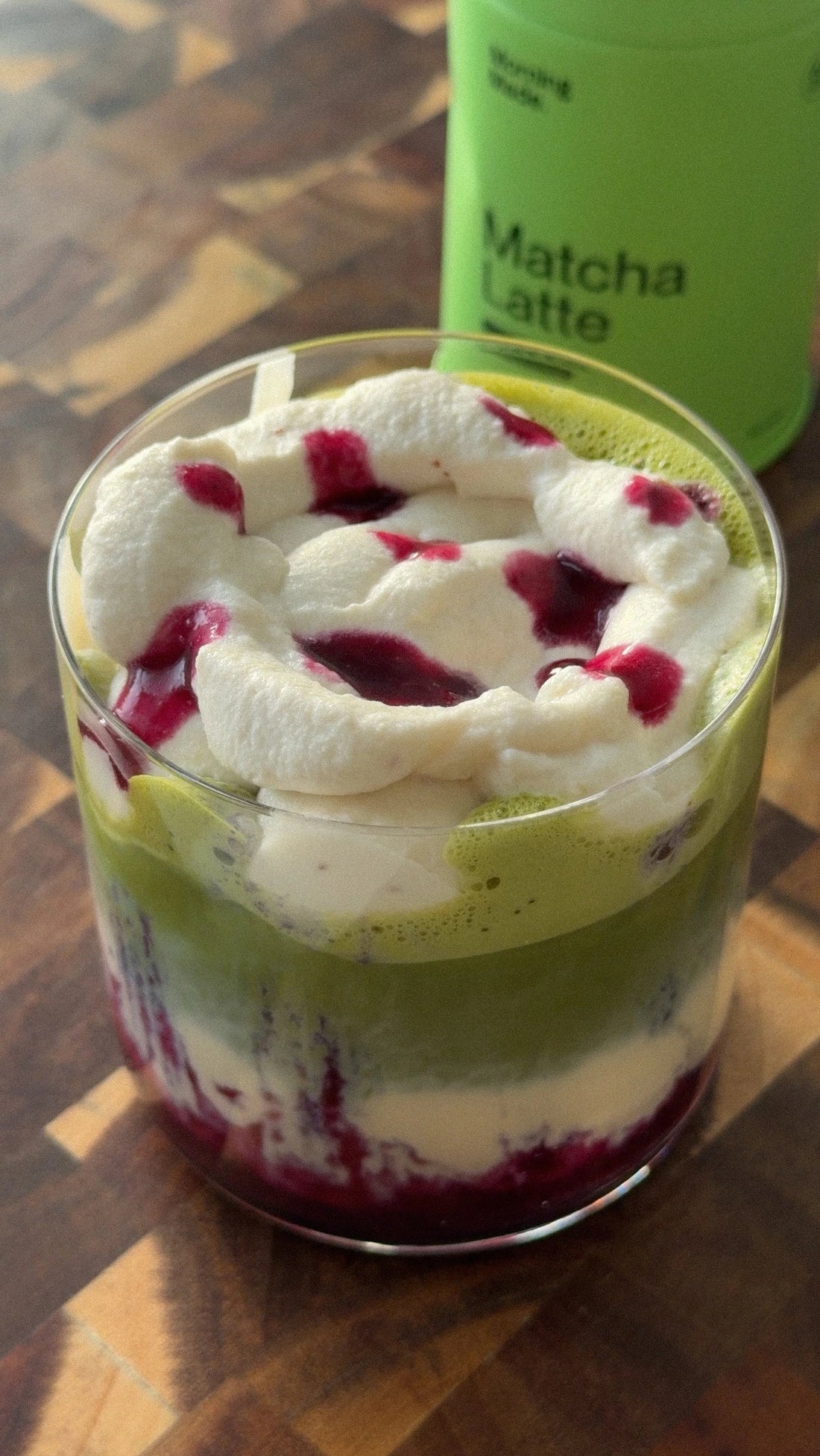 Blueberry Pancake Matcha Latte