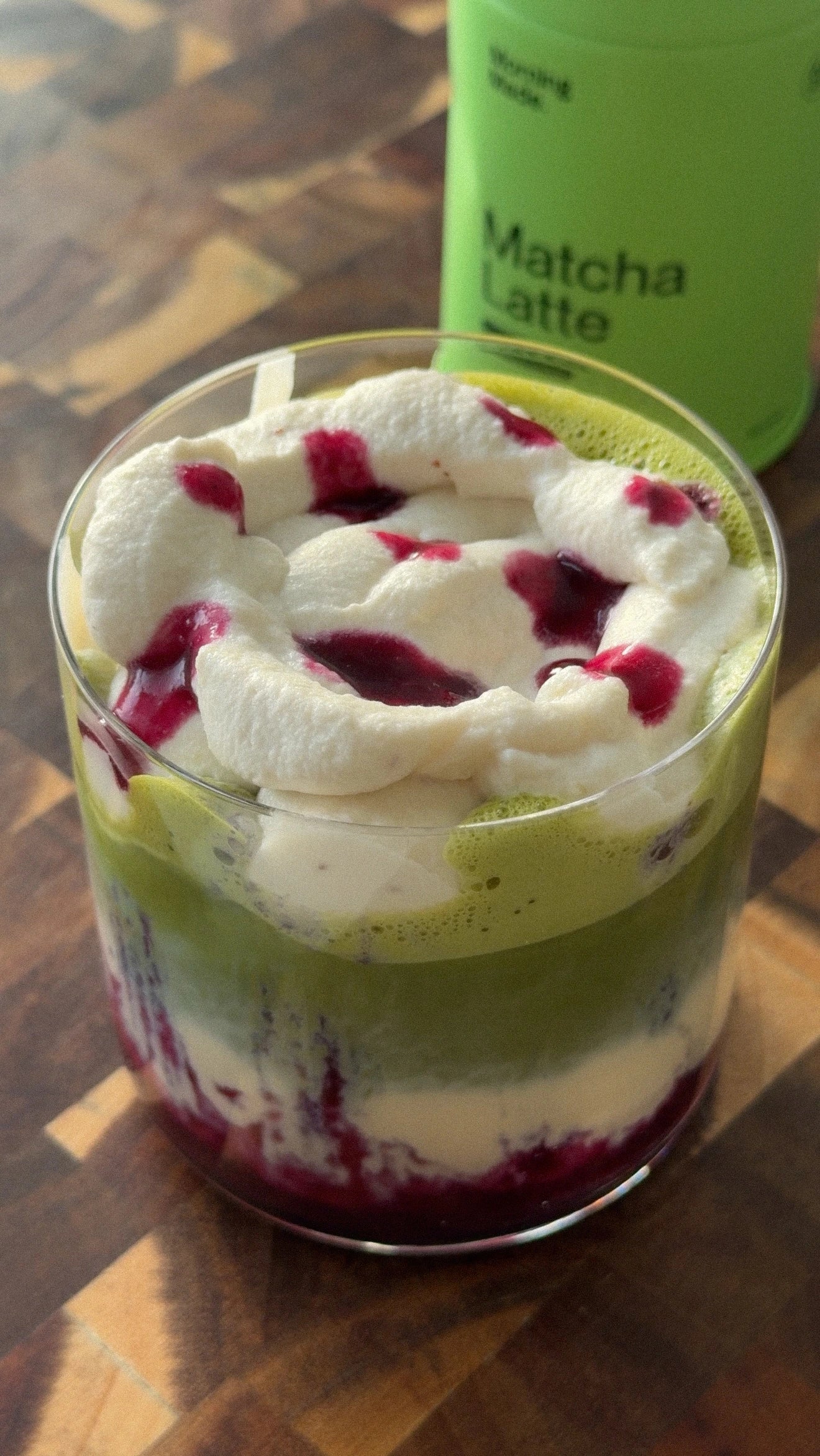 Blueberry Pancake Matcha Latte