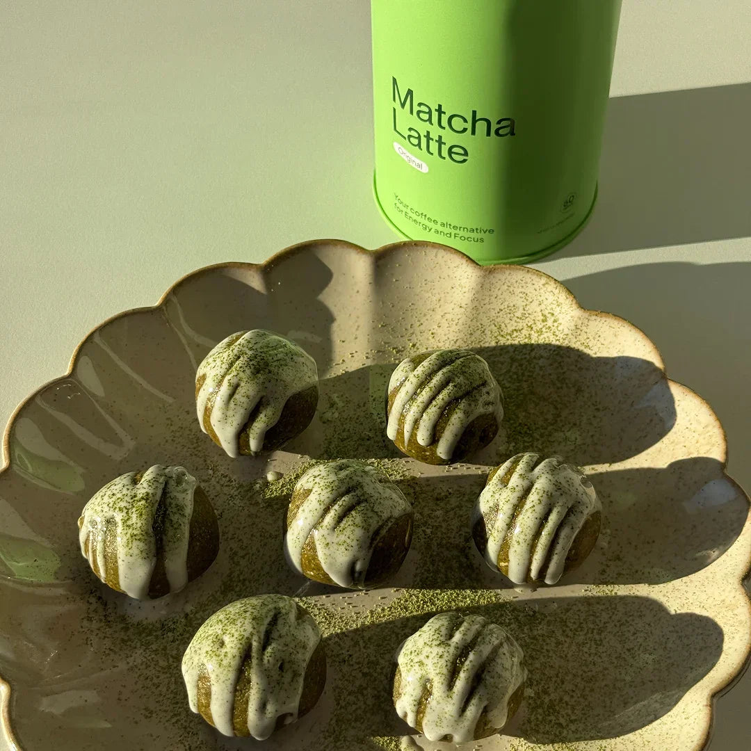 Matcha White Chocolate Cookie Dough Balls