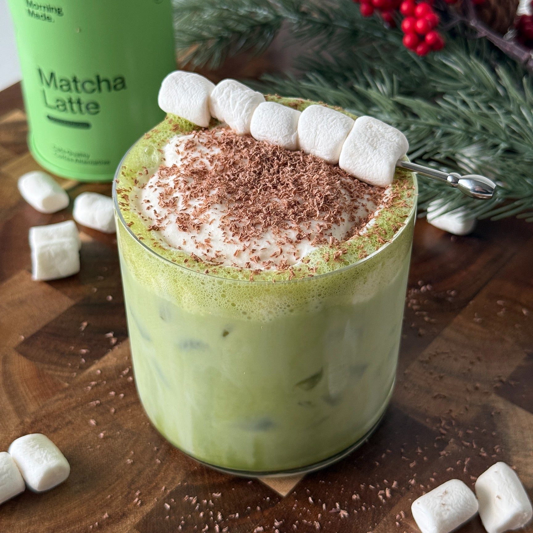 Toasted Marshmallow Matcha Latte