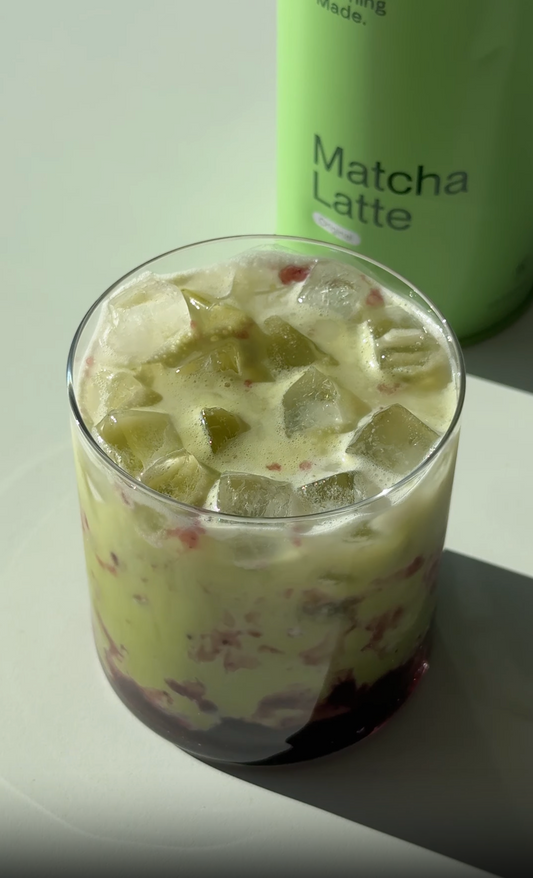Blueberry Jam Matcha Latte