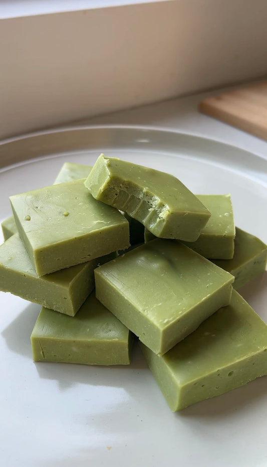 White Chocolate Matcha Fudge
