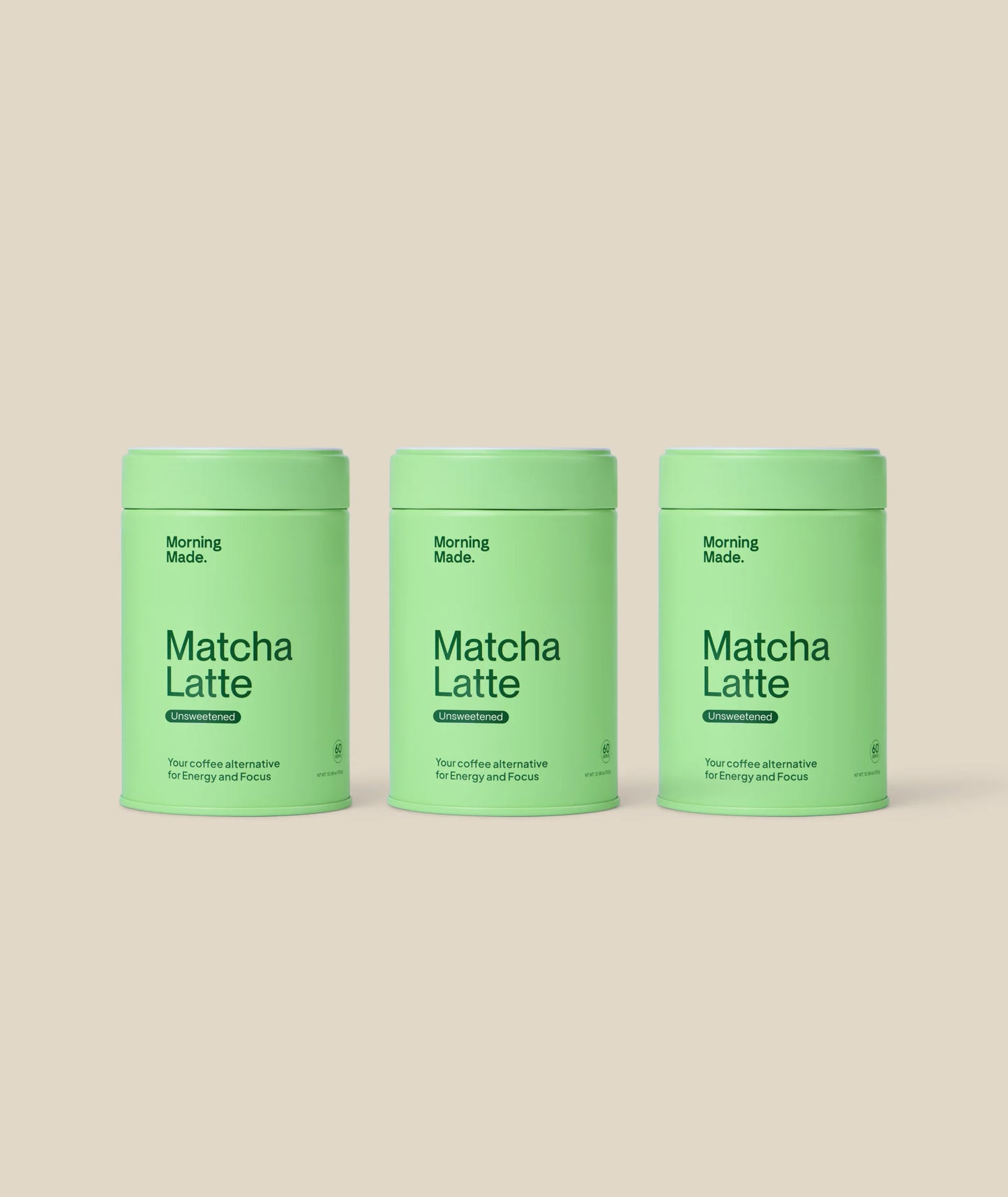 Unsweetened Matcha Latte (3 Pack)